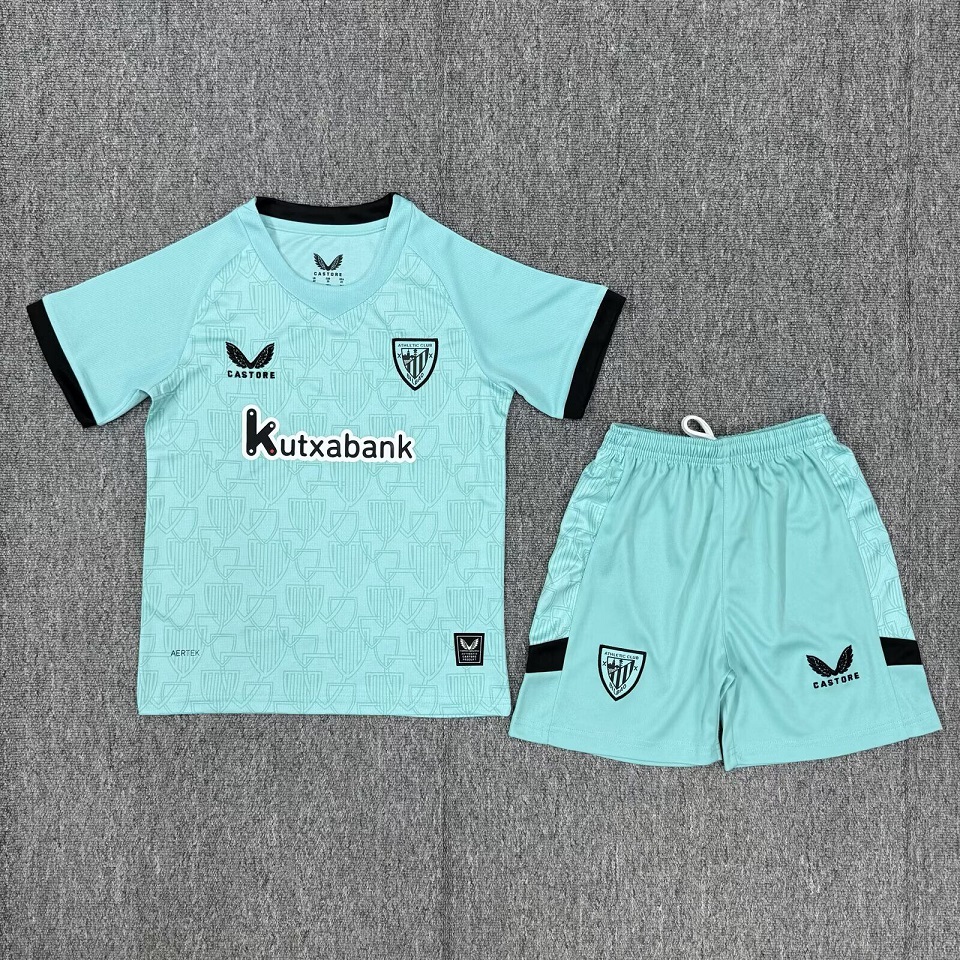 Kids-Athletic Bilbao 25/26 Third Green Soccer Jersey